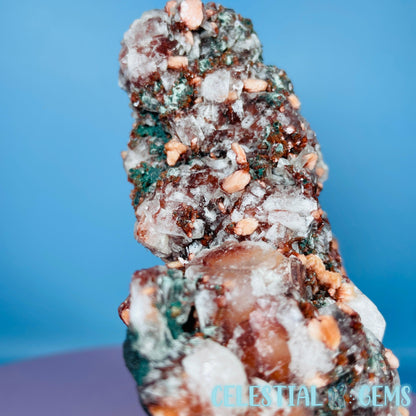 Red Apophyllite + Heulandite + Celadonite Large Cluster