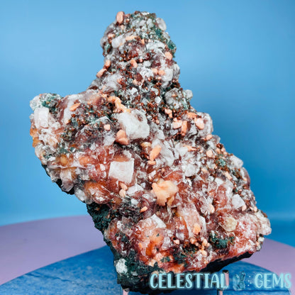 Red Apophyllite + Heulandite + Celadonite Large Cluster