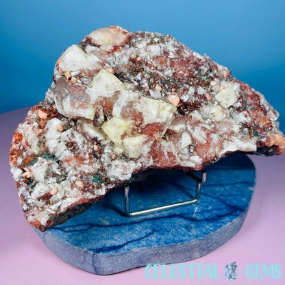 Red Apophyllite + Heulandite + Celadonite Medium Cluster