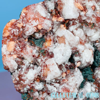 Red Apophyllite + Heulandite + Celadonite Medium Cluster