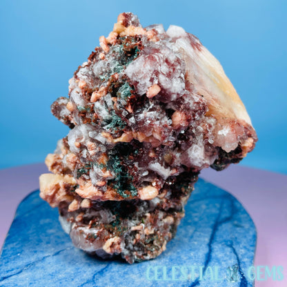 Red Apophyllite + Heulandite + Celadonite Medium Cluster