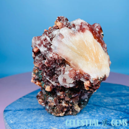 Red Apophyllite + Heulandite + Celadonite Medium Cluster