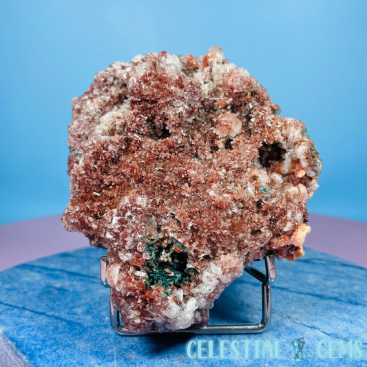 Red Apophyllite + Heulandite + Celadonite Medium Cluster