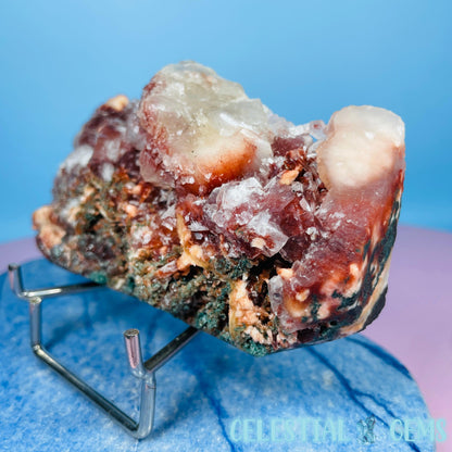 Red Apophyllite + Heulandite + Celadonite Medium Cluster