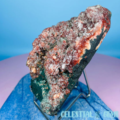 Red Apophyllite + Heulandite + Celadonite Medium Cluster