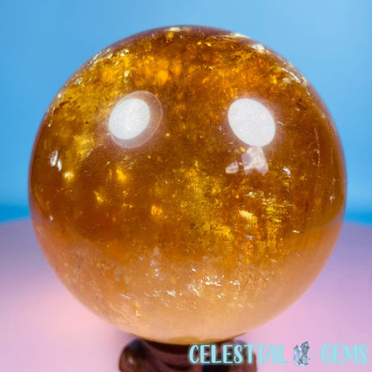 Optical Honey Calcite XL Sphere 1.09kg (Video)