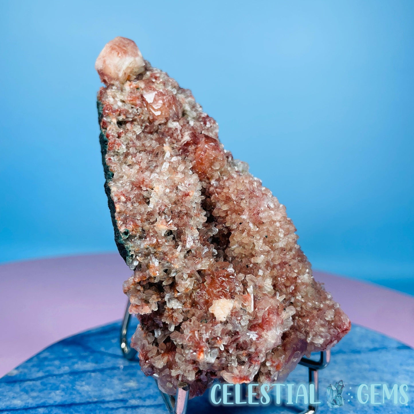 Red Apophyllite + Heulandite + Celadonite Medium Cluster