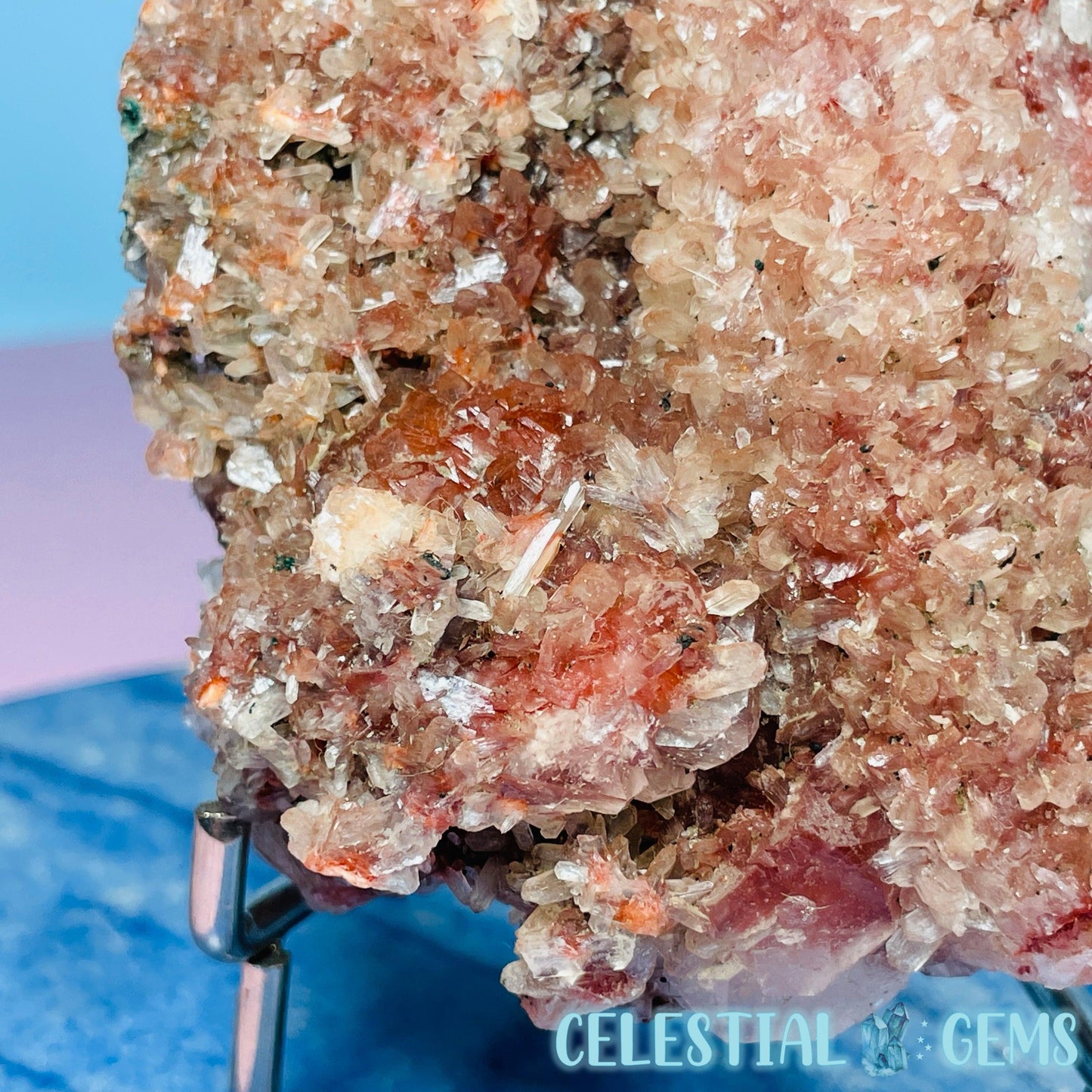 Red Apophyllite + Heulandite + Celadonite Medium Cluster