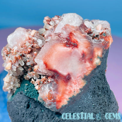 Red Apophyllite + Heulandite + Celadonite Medium Cluster