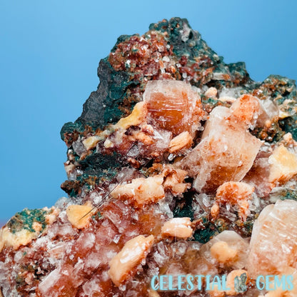 Red Apophyllite + Heulandite + Celadonite Medium Cluster