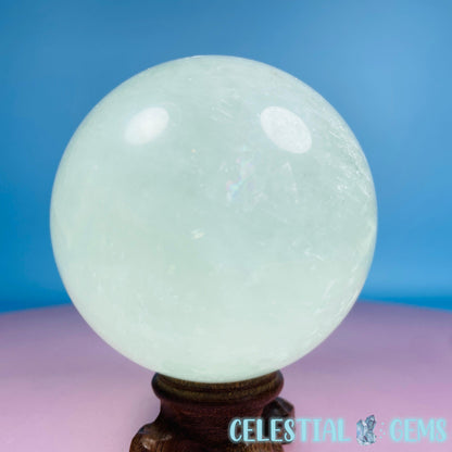 Rare Optical Green Calcite Large Sphere