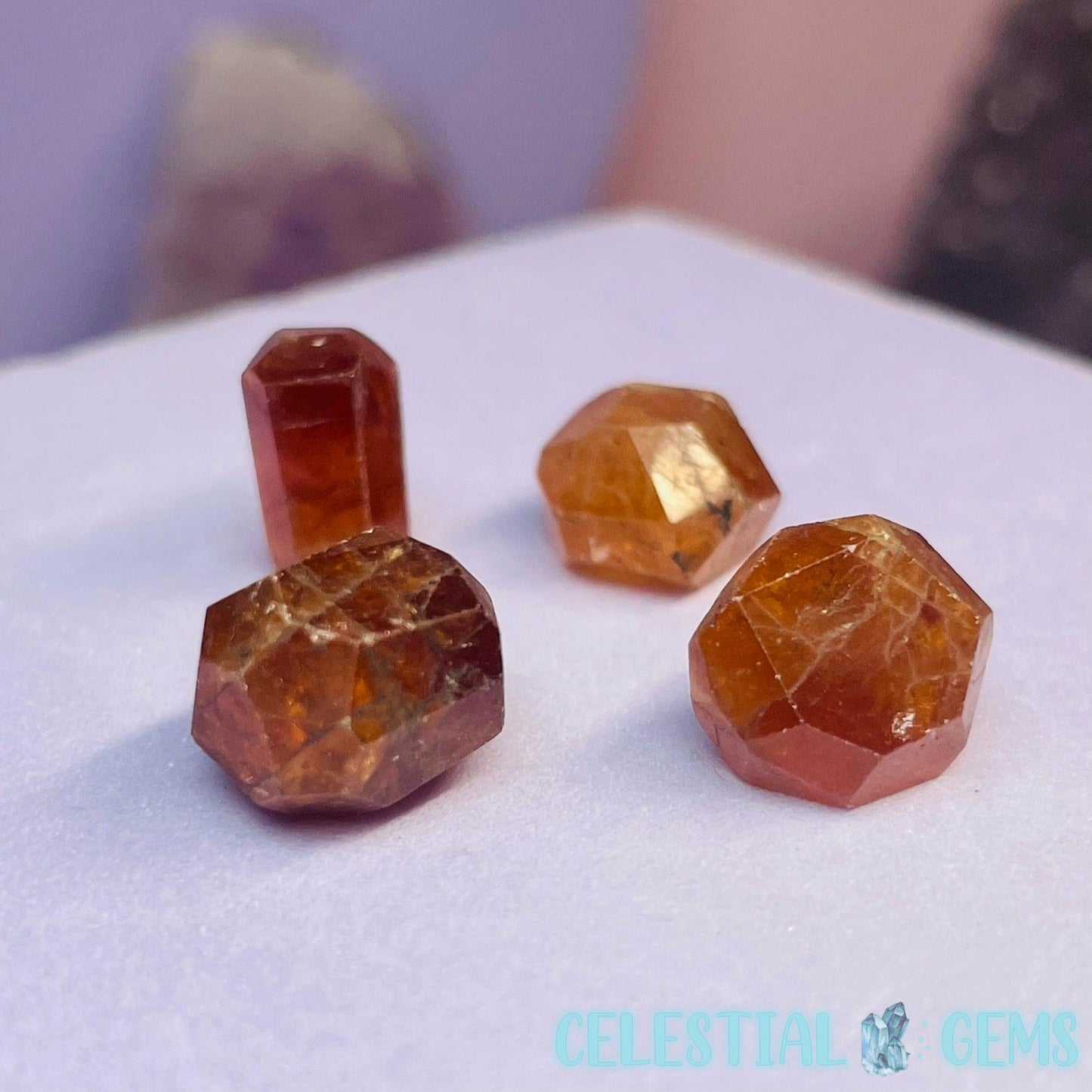 Mandarin Spessartine Garnet Small Specimen Lot A