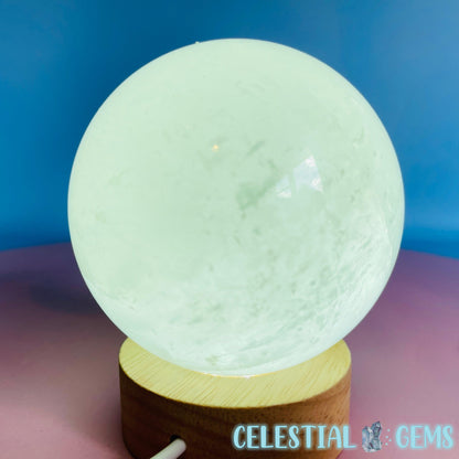 Rare Optical Green Calcite Large Sphere