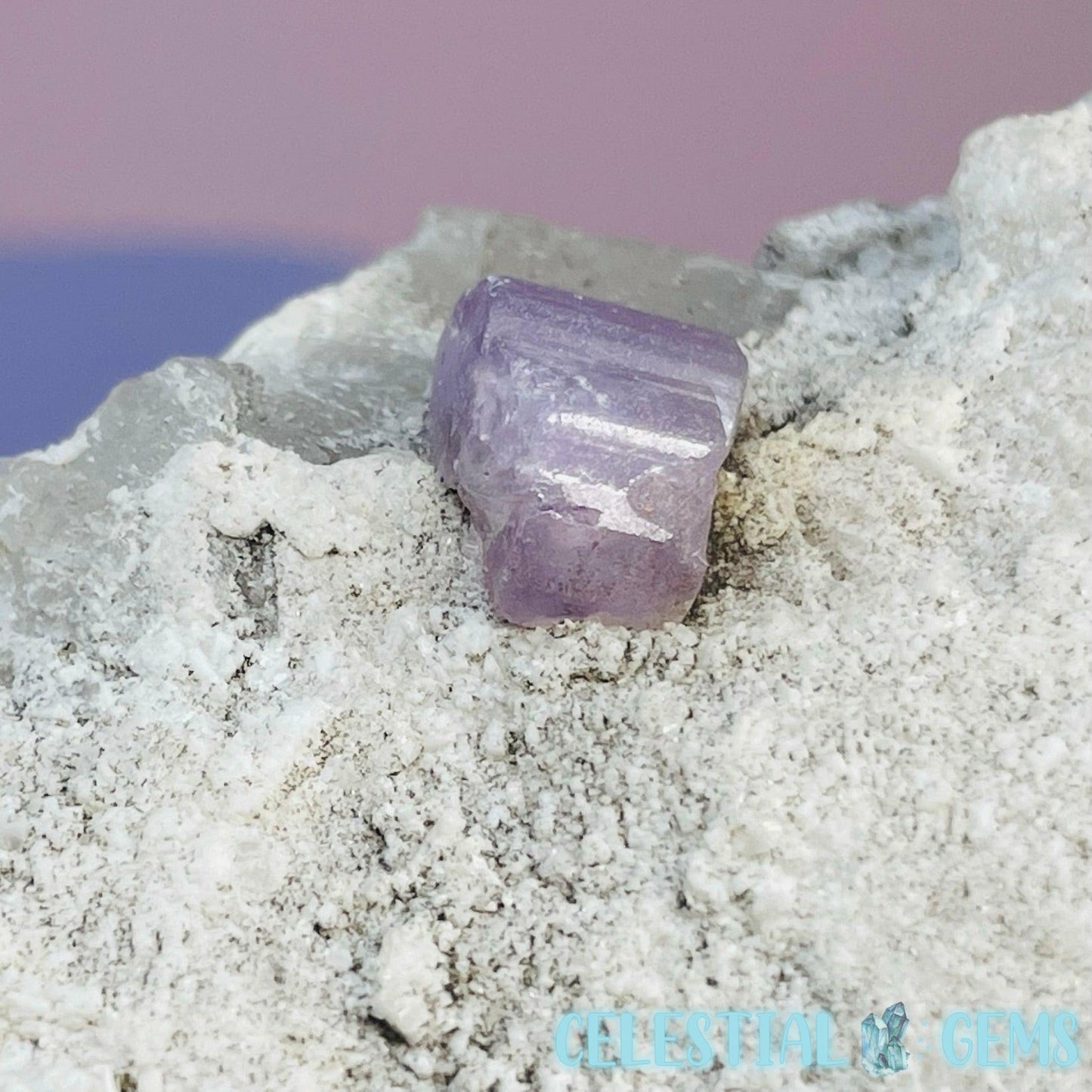 VERY RARE Purple Apatite on Albite Medium Specimen A