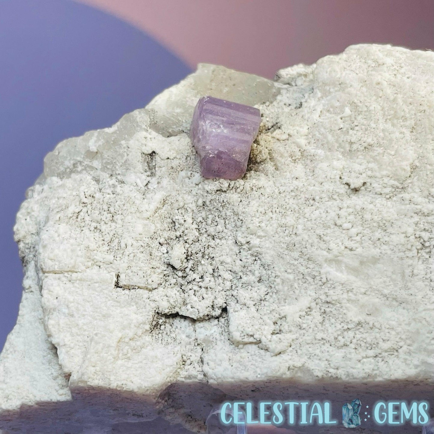 VERY RARE Purple Apatite on Albite Medium Specimen A