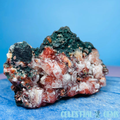 Red Apophyllite + Heulandite + Celadonite Small Cluster