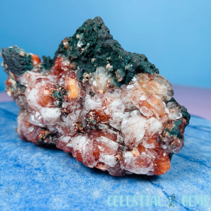 Red Apophyllite + Heulandite + Celadonite Small Cluster