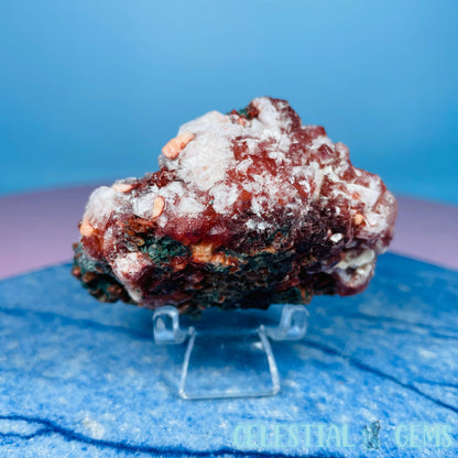 Red Apophyllite + Heulandite + Celadonite Small Cluster