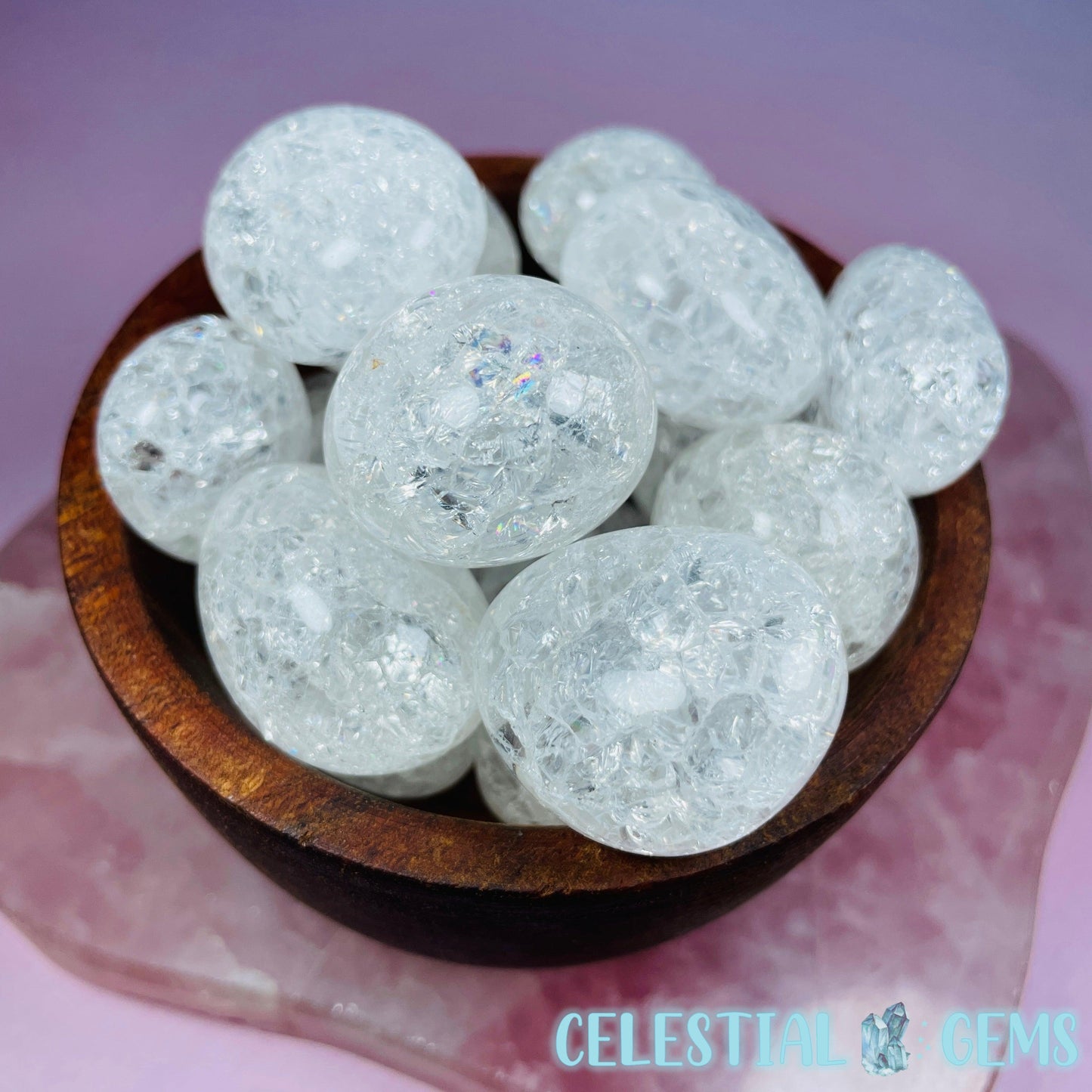 Crackle Quartz (Fire + Ice) Tumble