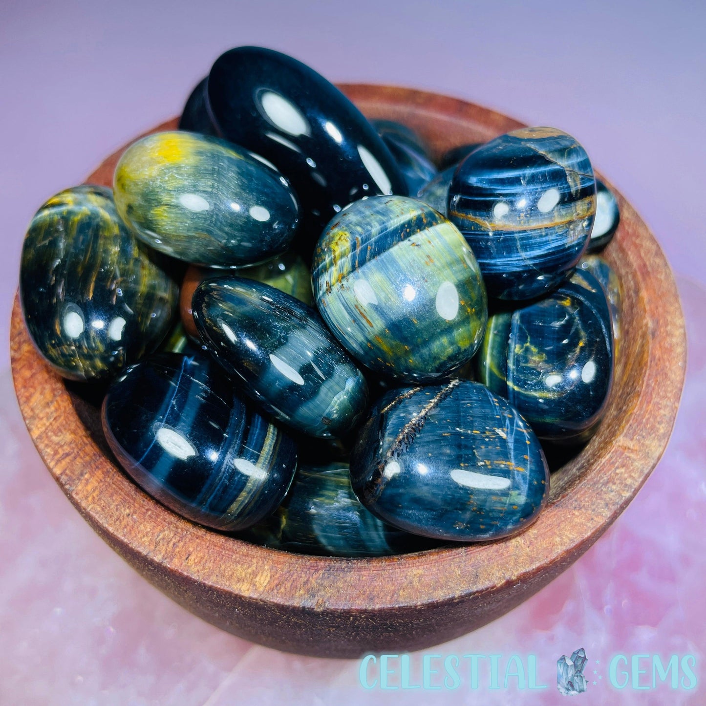 Blue Tigers Eye Tumble