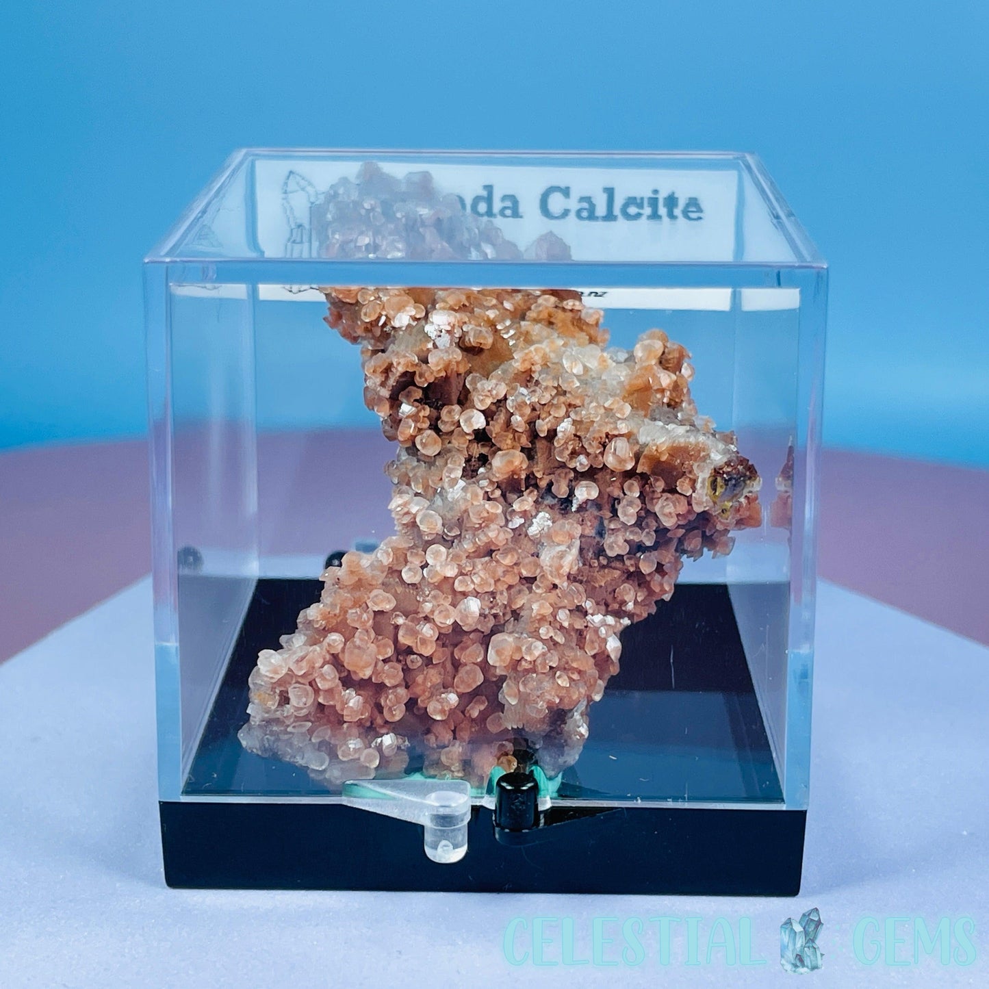 Pagoda Calcite Miniature Cluster Specimen in Box