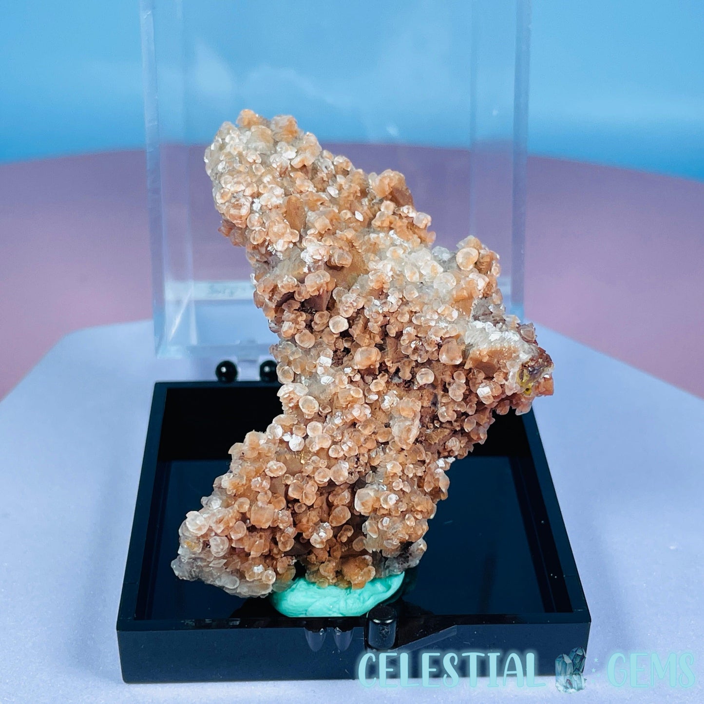 Pagoda Calcite Miniature Cluster Specimen in Box