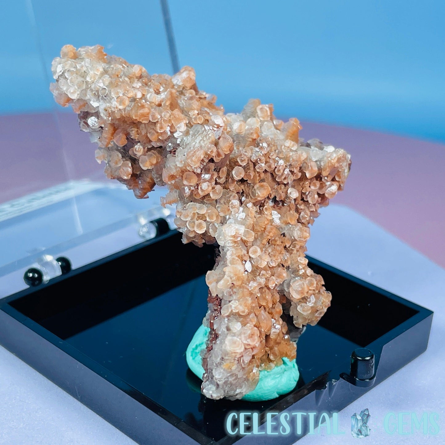 Pagoda Calcite Miniature Cluster Specimen in Box