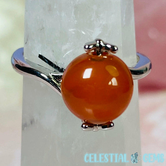 Carnelian Agate Spinning Anxiety Ring