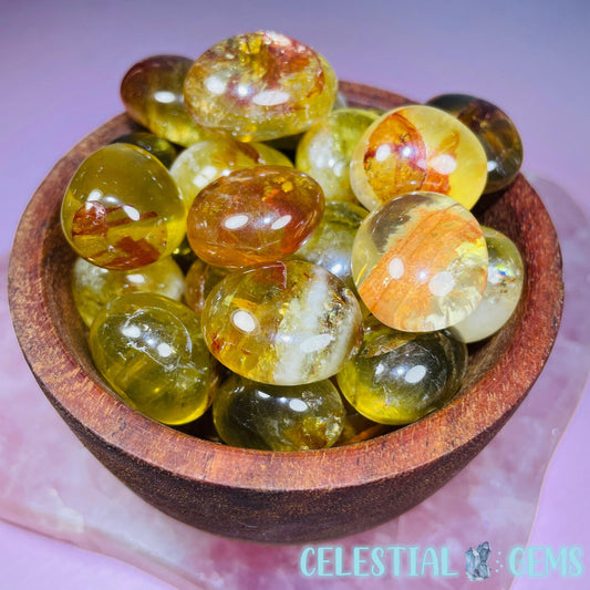 Fire Citrine (with Hematite) Tumble