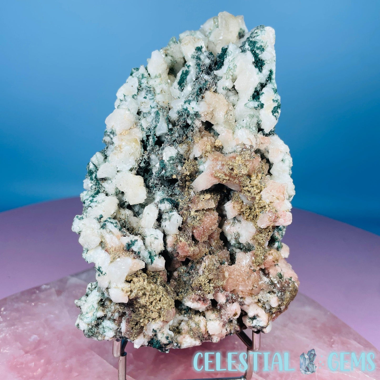 Marshy Heulandite + Stilbite + Celadonite Medium Cluster