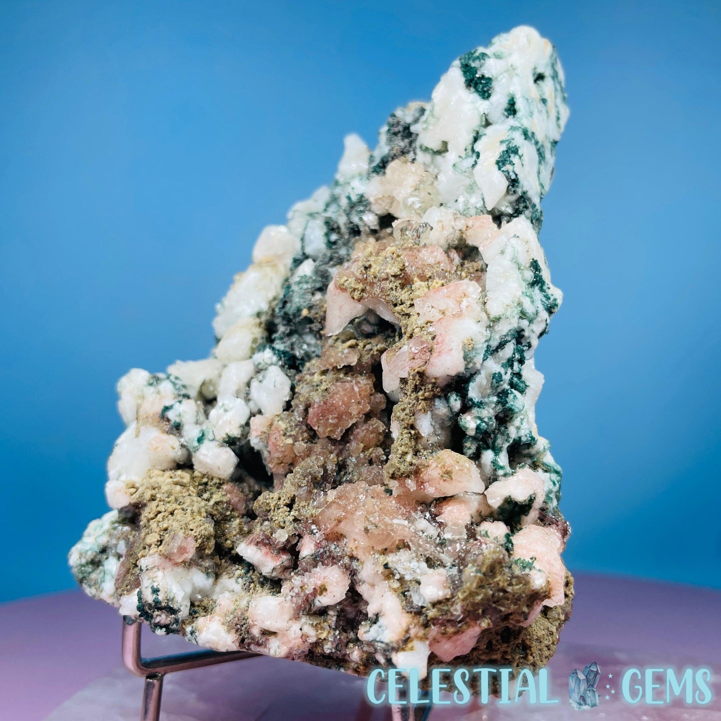 Marshy Heulandite + Stilbite + Celadonite Medium Cluster