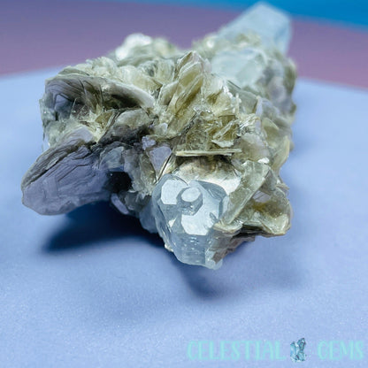 Aquamarine + Muscovite Mica Small Cluster Specimen