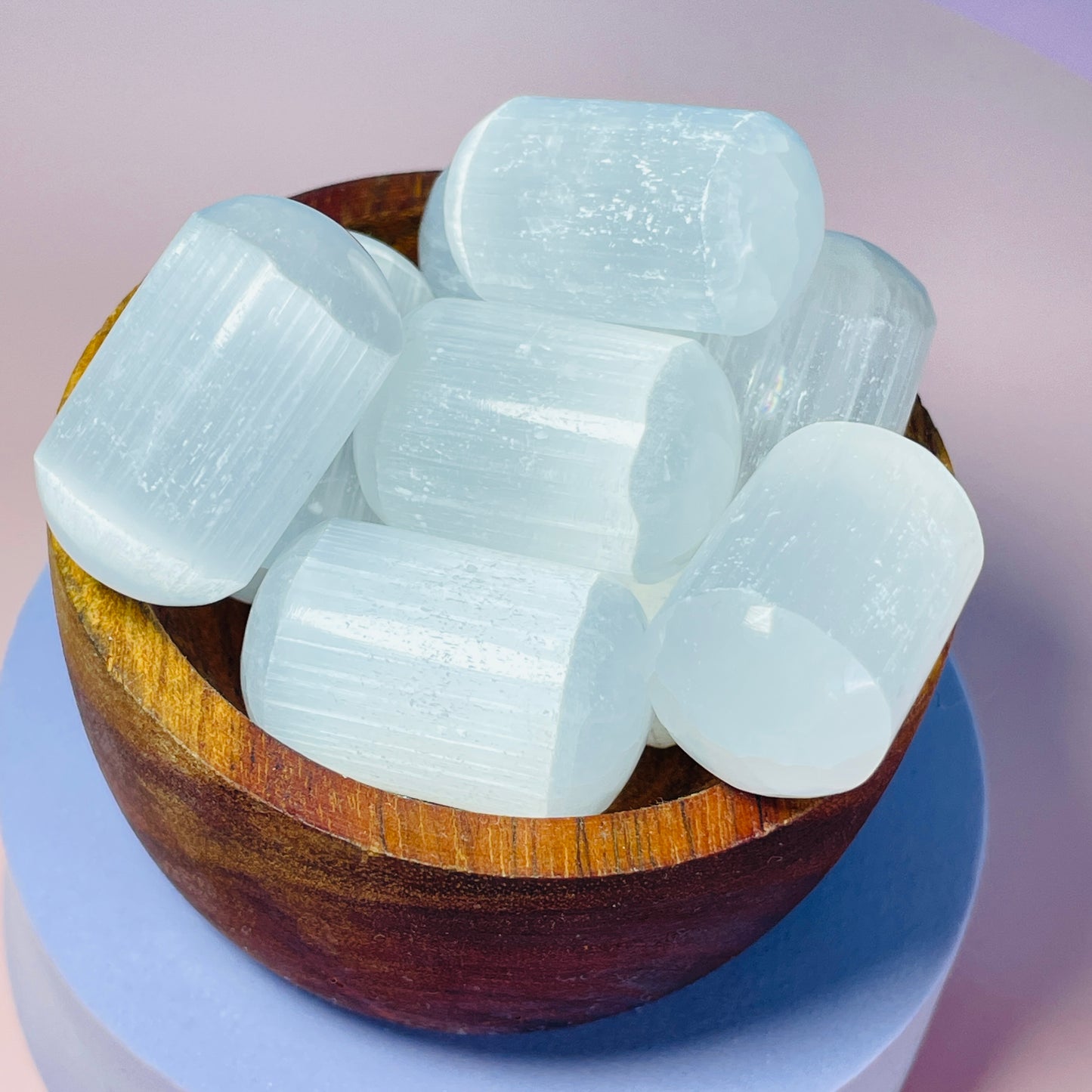 Selenite (Satin Spar) Cylinder Tumble