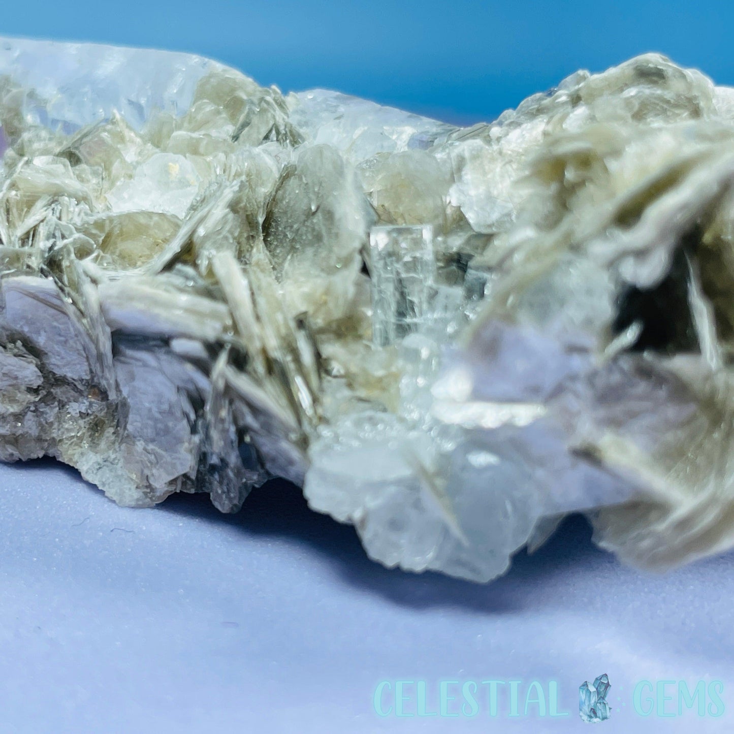 Aquamarine + Muscovite Mica Small Cluster Specimen