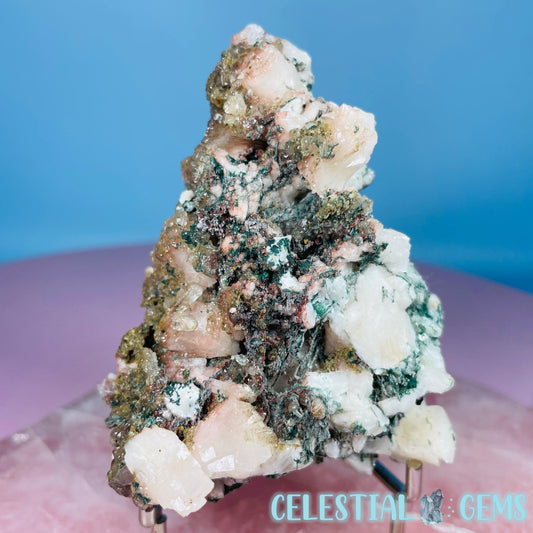 Marshy Heulandite + Stilbite + Celadonite Medium Cluster