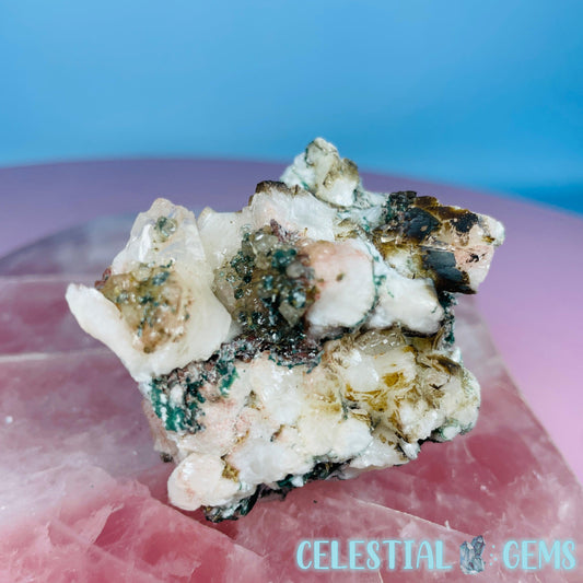 Marshy Heulandite + Stilbite + Celadonite Small Cluster