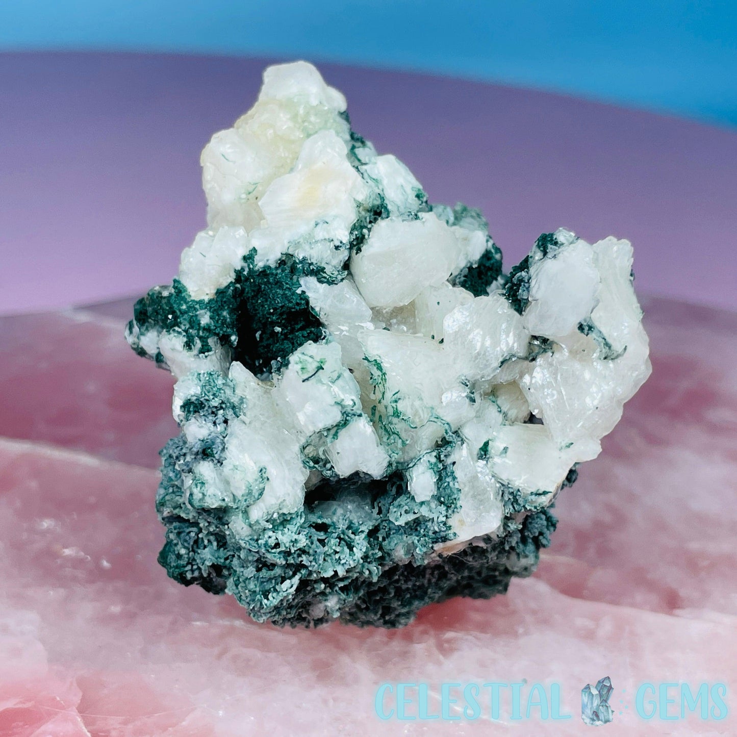 Marshy Heulandite + Stilbite + Celadonite Small Cluster