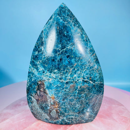 Blue Apatite Large Flame Freeform