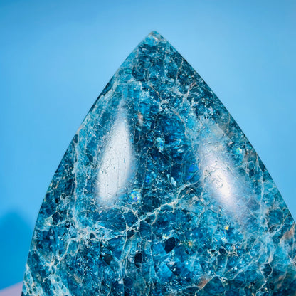 Blue Apatite Large Flame Freeform