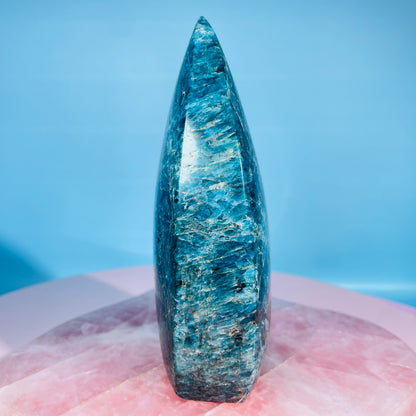 Blue Apatite Large Flame Freeform