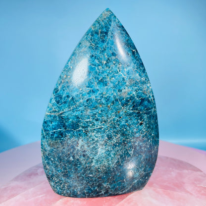Blue Apatite Large Flame Freeform