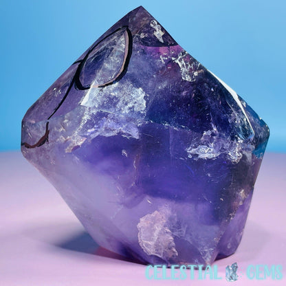 RARE Phantom Amethyst Double Enhydro Point Freeform (Video)