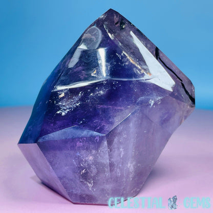 RARE Phantom Amethyst Double Enhydro Point Freeform (Video)