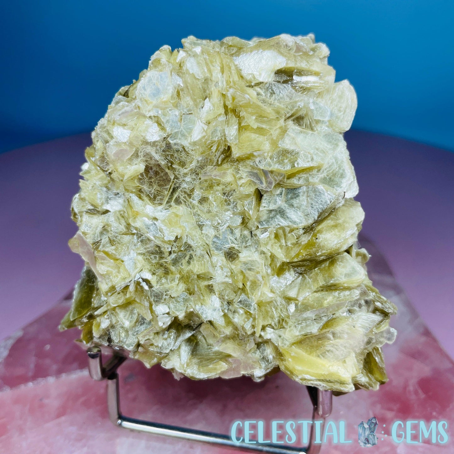 Golden Muscovite Mica Medium Cluster (Video)