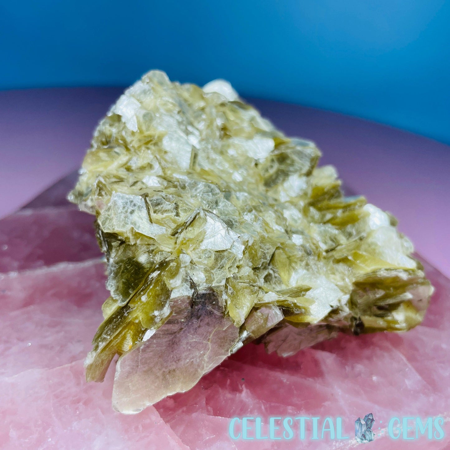 Golden Muscovite Mica Medium Cluster (Video)