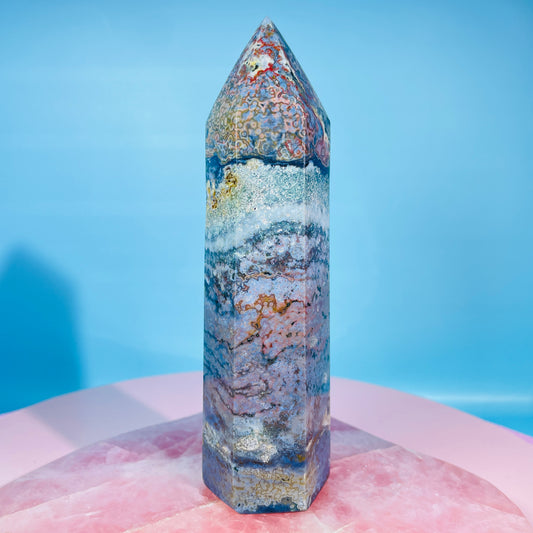Orbicular Ocean Jasper Large Tower