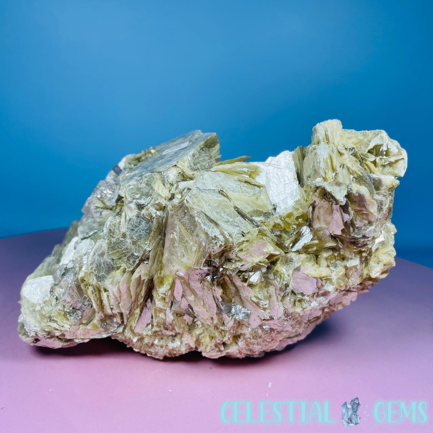 Golden Muscovite Mica Large Cluster (Video)