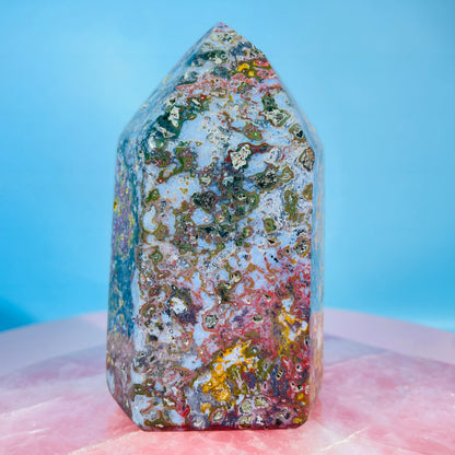 Agate + Ocean Jasper Chunky Medium Tower