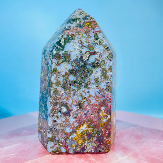 Agate + Ocean Jasper Chunky Medium Tower