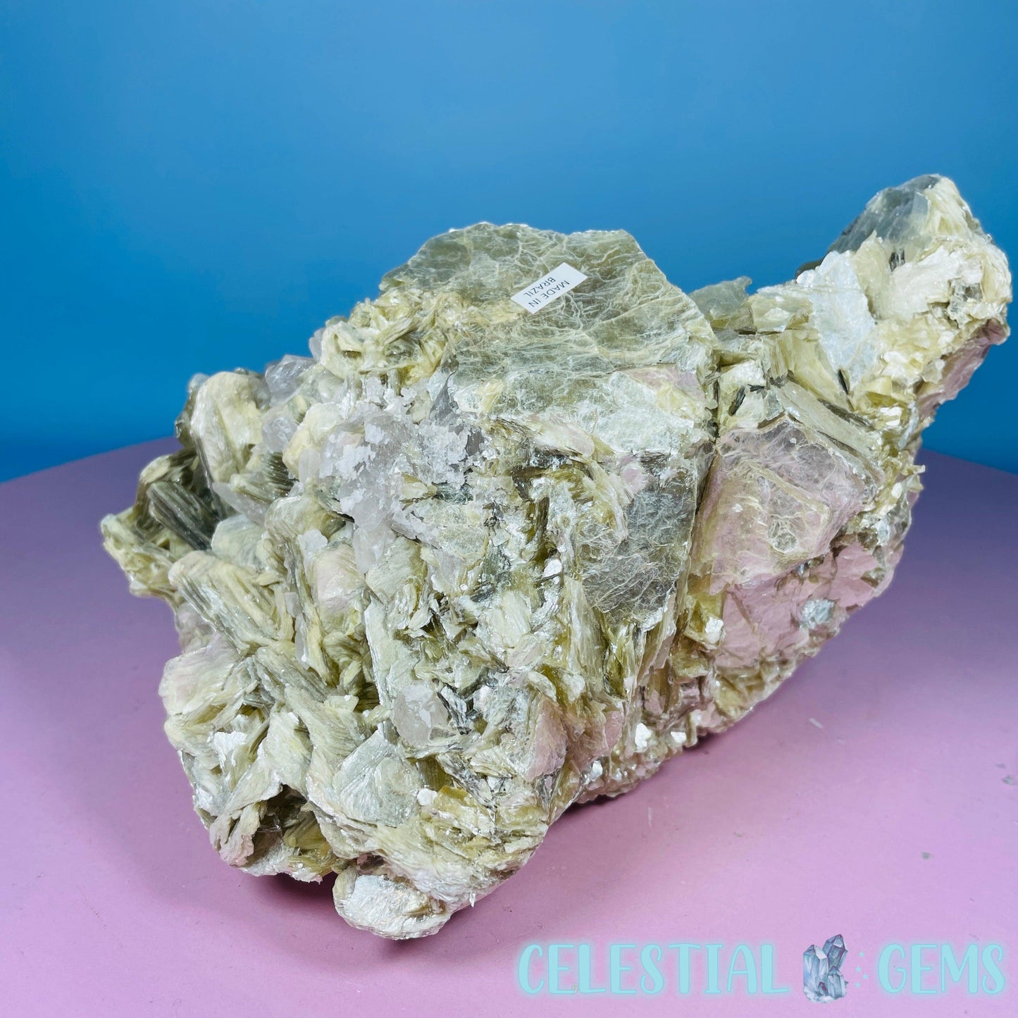 Golden Muscovite Mica Large Cluster (Video)